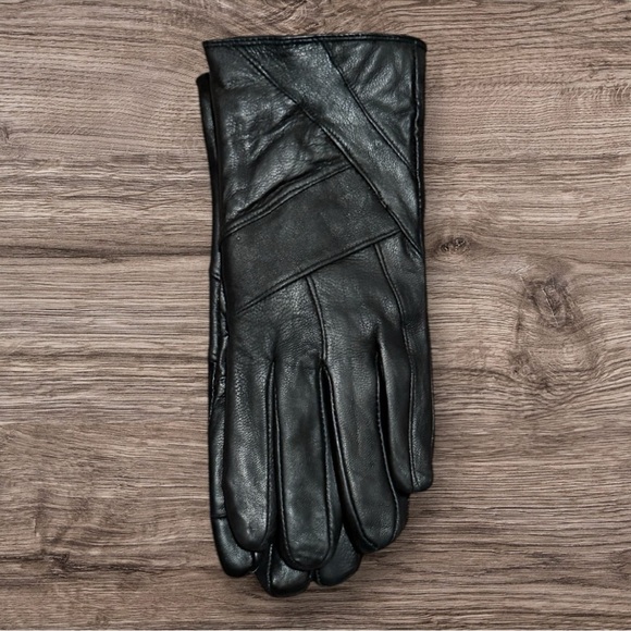 Igloos Black Leather Women’s Gloves NWT - Picture 2 of 5